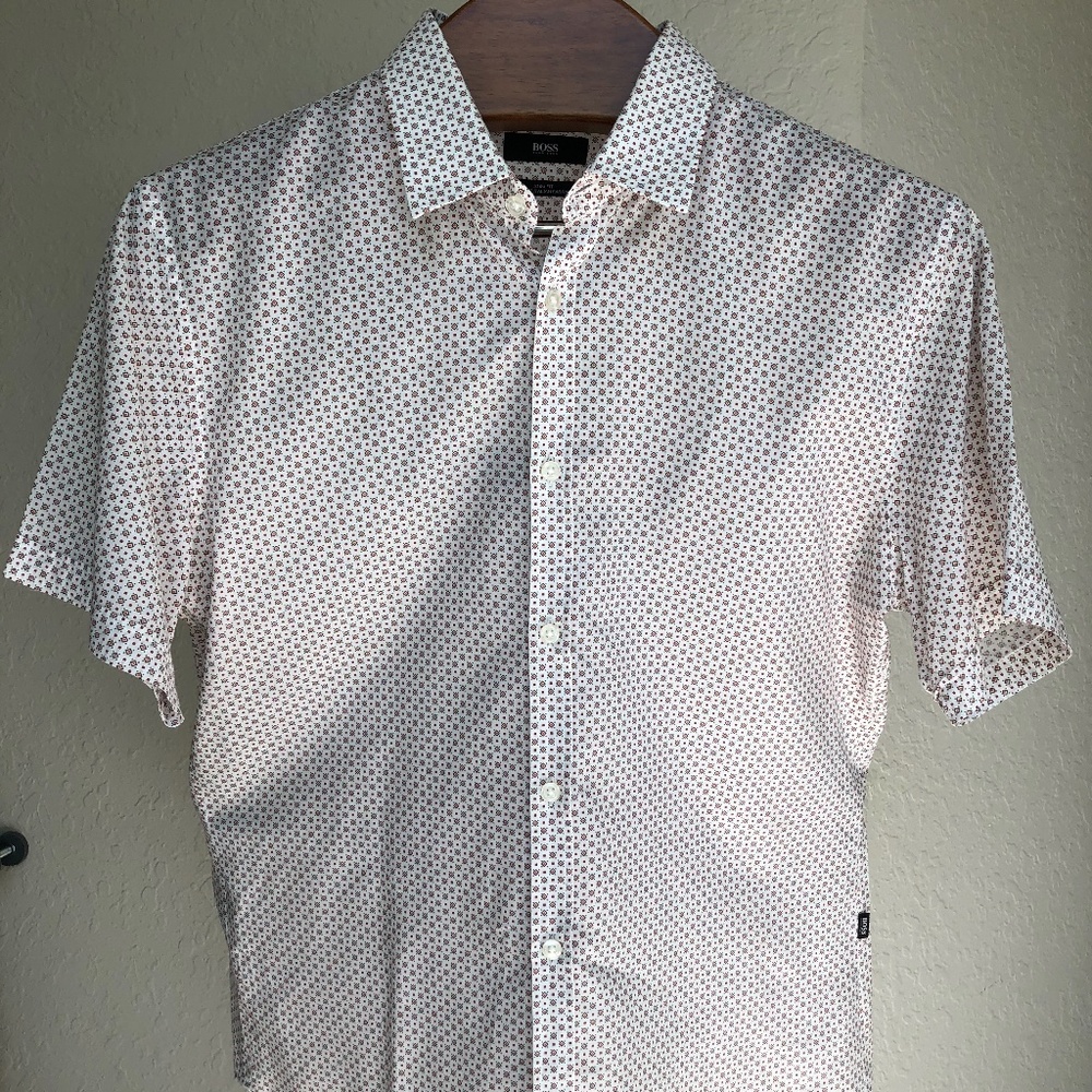 Large Mens Hugo Boss Short Sleeve button down